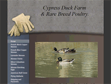 Tablet Screenshot of cypressduckfarm.com